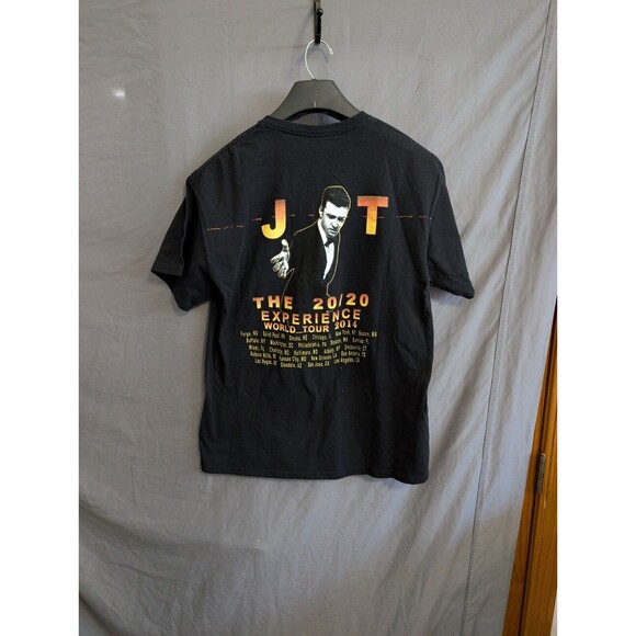 JUSTIN TIMBERLAKE The 20/20 Experience World Tour 2014 Black T-Shirt Large - Picture 2 of 14